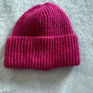 Wild Fable Pink Ribbed Knit Beanie